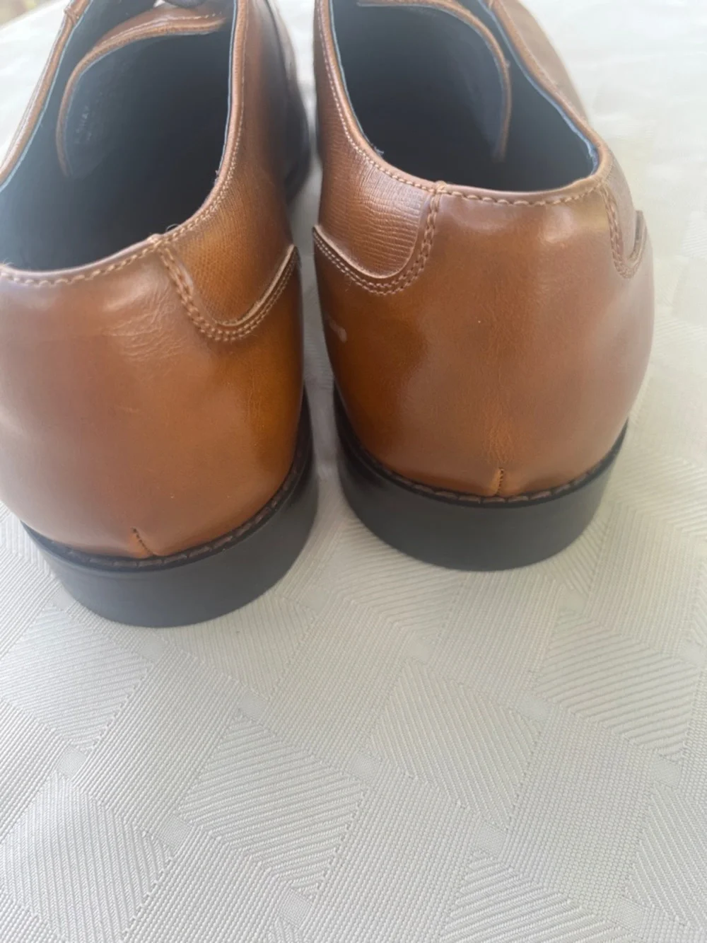 Steve Madden Men's Tan Leather Derby Shoes size 13
